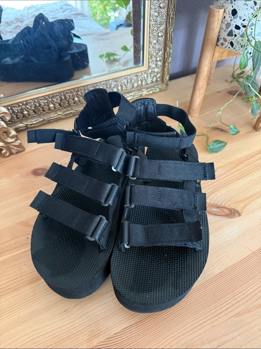 Teva Black Strappy Outdoor Sandals